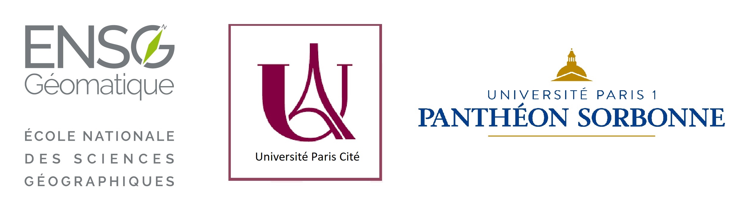 logos ENSG - Université Paris Cité - Université Paris 1