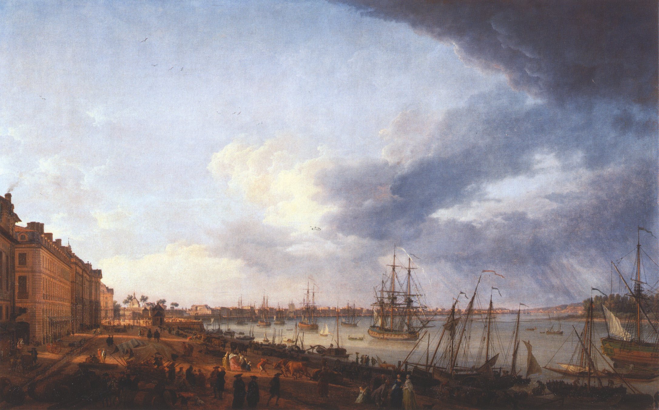 Vernet, Vue du port de Bordeaux, 1756