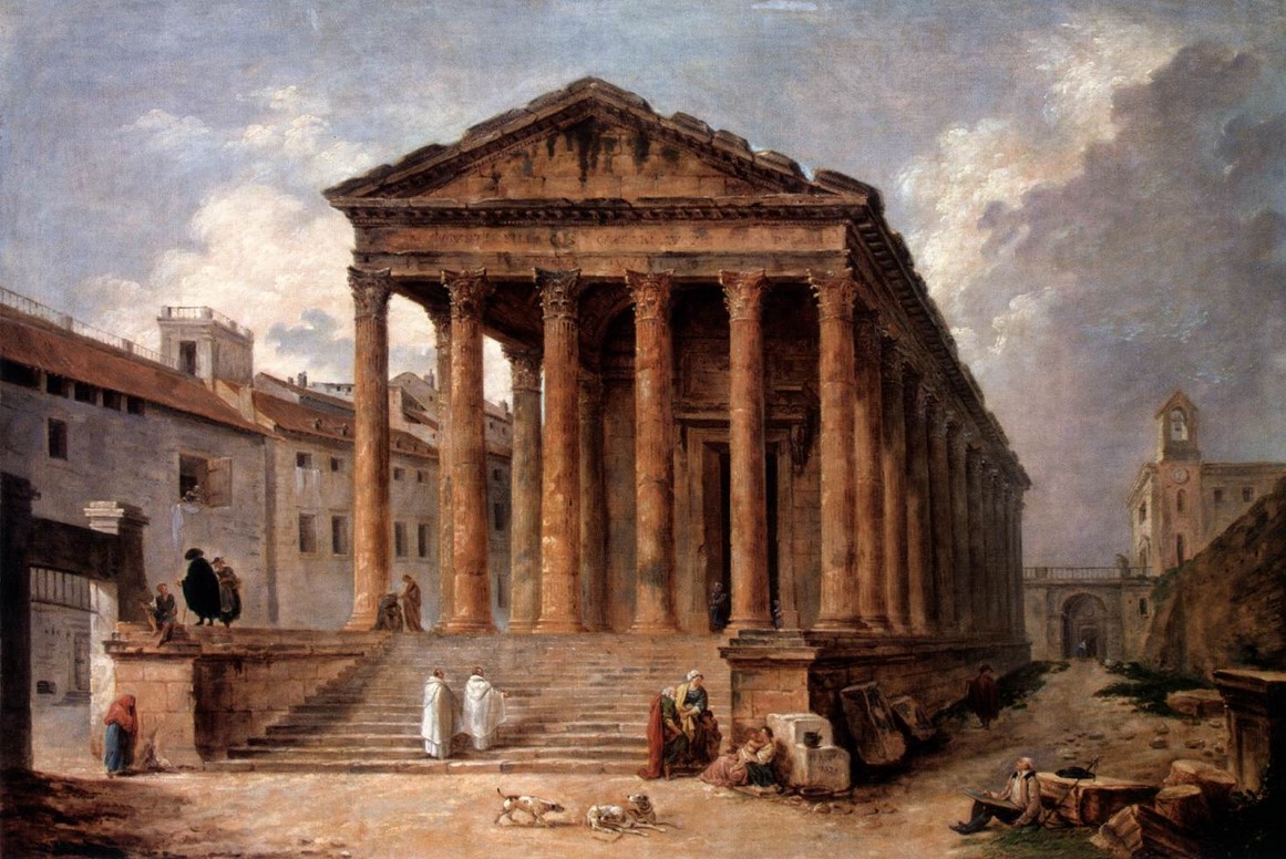 Hubert Robert, Maison Carrée, Nîmes, 1783